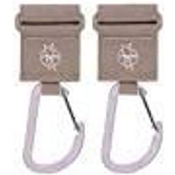 Lässig Kinderwagenhaken 2er Set Karabiner Beige