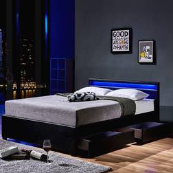 Home Deluxe LED Nube with Drawers Bettrahmen