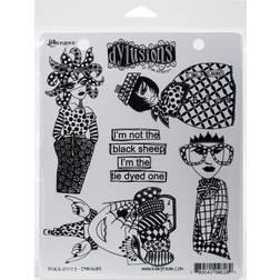 Ranger Dyan Reaveley's Dylusions Cling Stamp Collections 8.5"X7"-Black Sheep