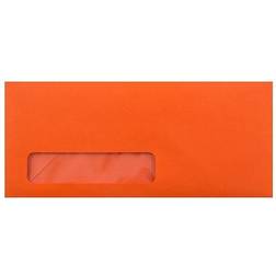 Jam Paper #10 Business Window Envelopes 4.125 x 9.5 Orange Recycled 5156477