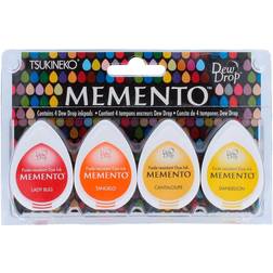 EK Tsukineko 4-Pack Assortment Memento Dew Drops Fade-Resistant Ink