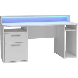 Forte Tezaur Gaming Desk With Blue LED, 1600x720x911mm