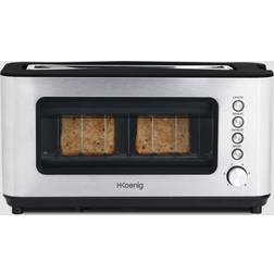 H.Koenig VIEW7 2 Fette Potenza 1200 W Colore Acciaio Inox