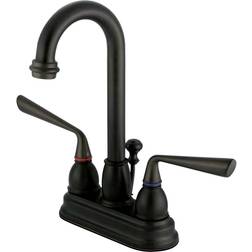 Kingston Brass KB3615ZL 4 in Centerset Bathroom Faucet Silver