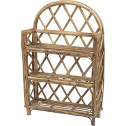 3R Studios Boho Arched Woven Rattan 3-Tier Wall Shelf