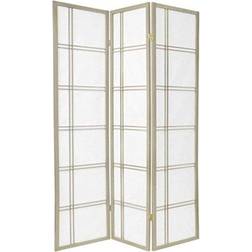 Oriental Furniture 6 Double Cross Shoji Screen Room Divider