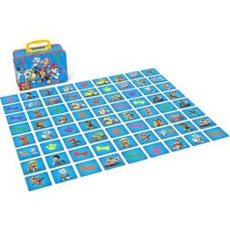 Paw Patrol Spin Master Games, JUEGOS DE MESA, PATRULLA CANINA MEMORY Juego de Memoria MEMO de 72 Cartas Divertido con Maletín de Transporte Metálico, 2-6 Jugadores Juegos de Mesa Niños 3 años