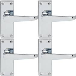 Loops Straight Victorian Lever on Rectangular Latch Backplate Handle