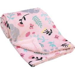 Carter's Floral Elephant Super Soft Baby Blanket In Pink Pink 30in X 36in