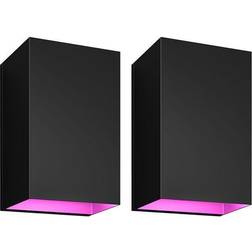 Philips Hue White and Colour Ambiance Resonate Outdoor Black Wall light 2pcs