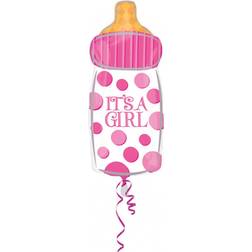 Horror-Shop Folienballon ;It´s a Girl"; Baby Nuckelflasche Folie