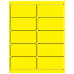 Tape Logic Removable Rectangle Laser Labels 4x2 Fluorescent