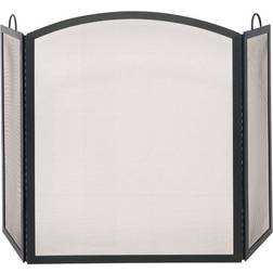 Uniflame Black Triple Panel Arch Iron Fireplace Screen