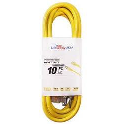 16/3 10 ft. SJTW Lighted End Heavy Duty Extension Cord 10 feet