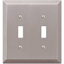 Amerelle Century 2-Toggle Brushed Nickel Wall Plate