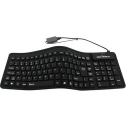 Seal Shield SSF106 Black Wired Silicone Keyboard