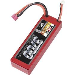 Reely Pack de batterie (LiPo) 7.4 V 3700 mAh Nombre de cellules: 2 20 C hardcase stick système denfichage en T