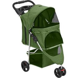 vidaXL Foldbar Hundeklapvogn 80 x 46 x 98 cm Oxfordstof Grøn
