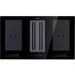 Klarstein Cocina De Inducción Full House 2.0 Down Air System 271 m3/h 60cm, Transparente, Negro