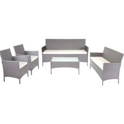 MCW 3-2-1-1 Poly-Rattan Garten-Garnitur Lounge-Set
