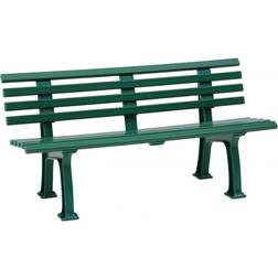 PVC Grøn L1500 mm med 9 Lameller Havebænk