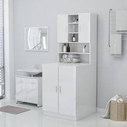 vidaXL Mobile per Lavatrice Bianco Lucido 71x71,5x91,5 cm