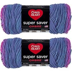 Red Heart Super Saver Jumbo Sweet Treat Ombre Garn 2-pack 283 g