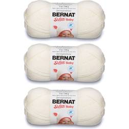 Bernat Softee Baby Yarn Solids-Antique White Multipack Of 3