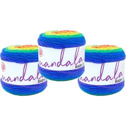 Lion 3 Pack Brand Mandala Baby Yarn Rainbow Falls