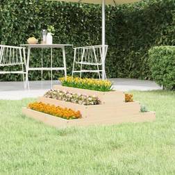 vidaXL Plantekasse 80 x 80 x 27 cm Massivt Fyrretræ Plantekasse