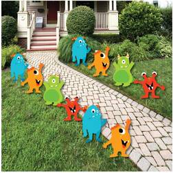 Monster Bash Lawn Decor Outdoor Party Yard Decor 10 Pc Blue