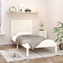 vidaXL 90x200 cm Massivt Træ Hvid Sengeramme