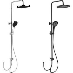 Wenko Set De Douche Avec Douche À Effet Pluie Soft Water Argentée L 120 cm
