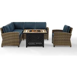 Crosley Furniture Sparrow & Wren Bradenton 5 Sectional Outdoor Lounge Set