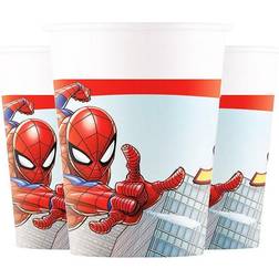 Globos 8 Gobelets Spiderman Crime Fighter