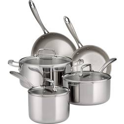 Tramontina Tri-Ply Clad Stainless Steel Cookware Set with lid 8 Parts