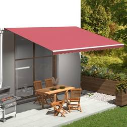 vidaXL Tessuto di Ricambio per Tenda da Sole Rosso Borgogna 5x3,5 m