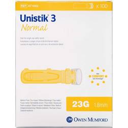 Lancetas Unistik3 Normal 23G, 100 uds Generic