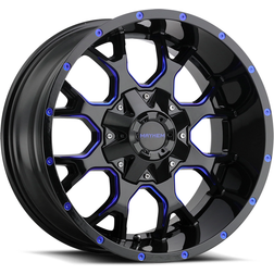 Mayhem Jeep Warrior 8015 Wheel, 18"x9", Bolt Pattern 6X135Mm & 6X5.5", Backspacing 5.71", Offset