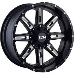 ION Ion Wheels 184 Series, 20x9 Wheel with 6x135 and 6x5.5 Bolt Pattern Satin Black/Milled