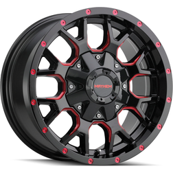 Mayhem Jeep Warrior 8015 Wheel, 18"x9", Bolt Pattern 6X135Mm & 6X5.5", Backspacing 4.53", Offset
