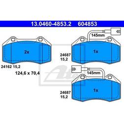 ATE 13.0460-4853.2 Contact De Signal D'usure Inclus 500/595/695 3/5 Portes