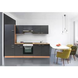 Respekta Cuisine Kitchenette bloc cuisine intégrée hêtre gris Gerda 270 cm