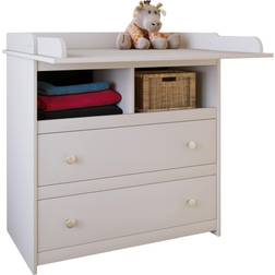 Wickelkommode Wickeltisch 2 Schubladen Wickel Schrank Schlafzimmer Baby Kommode