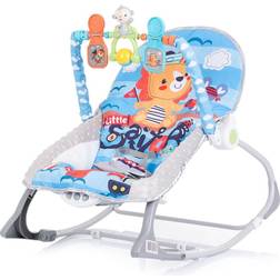 Chipolino Babywippe Baby Spa 2 in 1 elektrisch Stuhl Schaukelfunktion Spielbogen blau