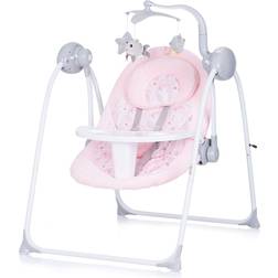 Chipolino Babywippe Nux klappbar Musik Schwingfunktion Fernbedienung Spielbogen rosa