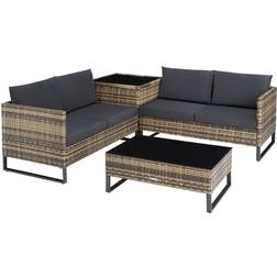 tectake Salottino In Rattan Ostuni - Naturale Set da Lounge da Esterno