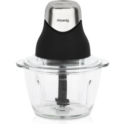 H.Koenig Kødhakker LEO8 Sort Krom Glas Rustfrit Stål 1 L