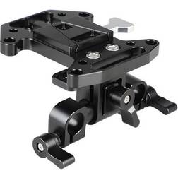 Camvate Quick Release V Lock Mount Battery Plate with Adjustable 15mm Rod Clamp