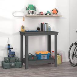 vidaXL Arbejdsbord fyrretræ Skrivebord